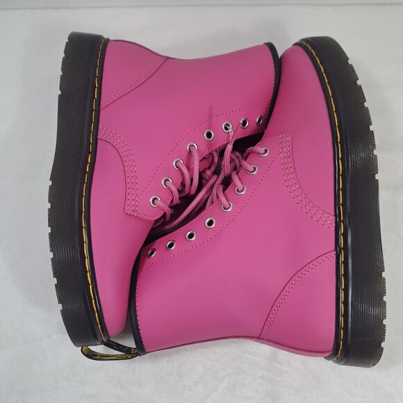 NEW Dr. Martens Zavala‎ PINK Combat Boots LA004 size 7 Women’s shoes - Picture 5 of 11
